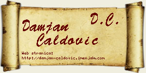 Damjan Ćaldović vizit kartica